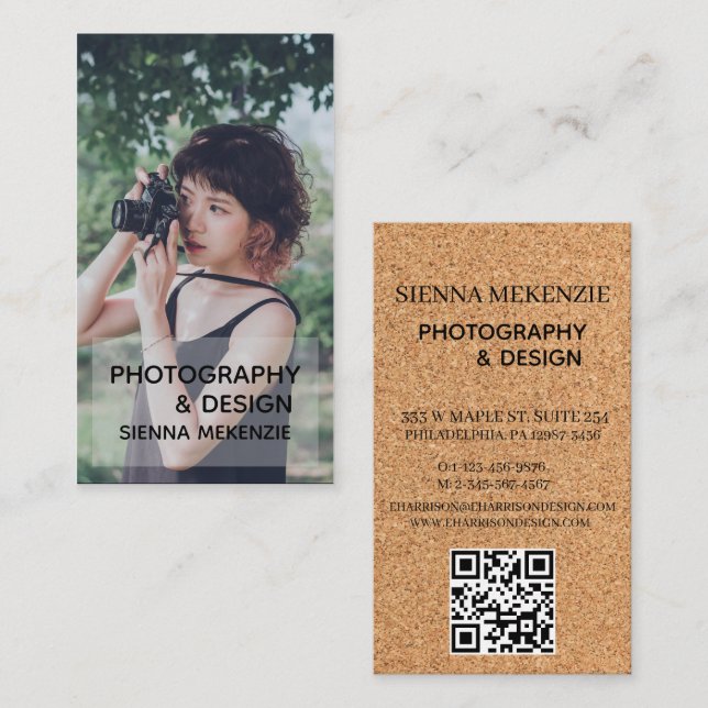 Creative Photography Design Business Card with  (Front/Back)