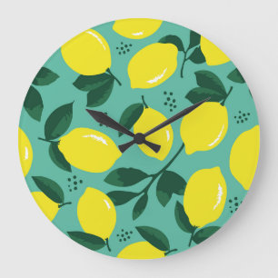 Creative pink-blue paint texture, abstract. large clock