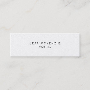 Creative Plain Slim Professional Unique Mini Business Card