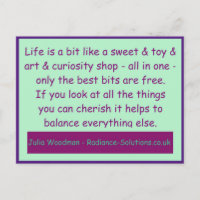 Creative Postcard 11 Cherish the Free Most / Shop