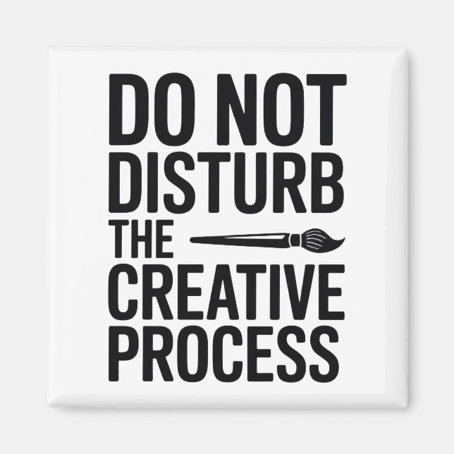 Creative Process Typography Design Magnet (Front)
