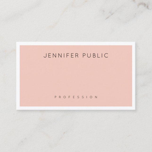 Creative Professional Clean Modern Plain Trendy Business Card (Front)