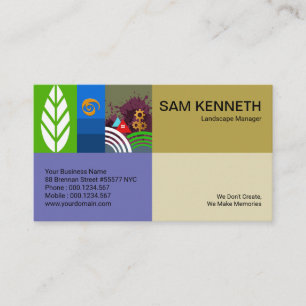 Creative Professional Landscaping Motif Business Card