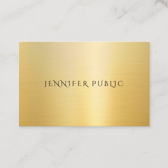 Creative Professional Template Modern Gold Look Business Card (Front)