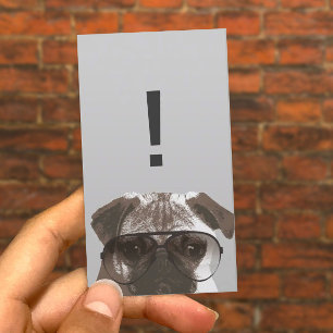 Creative Pug in Sunglasses Business Card