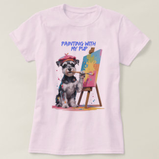 Creative Pup – The Artistic Miniature Schnauzer T-Shirt