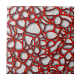 Creative red and burgundy net on gray background tile
