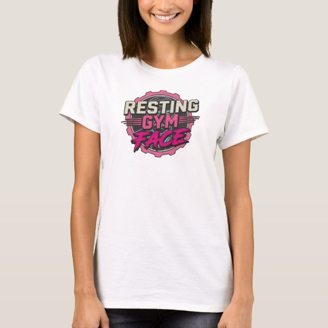 Creative RESTING GYM FACE Original Design T-Shirt (Front)
