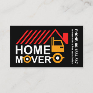 Creative Rooftop Home Mover Truck Business Card