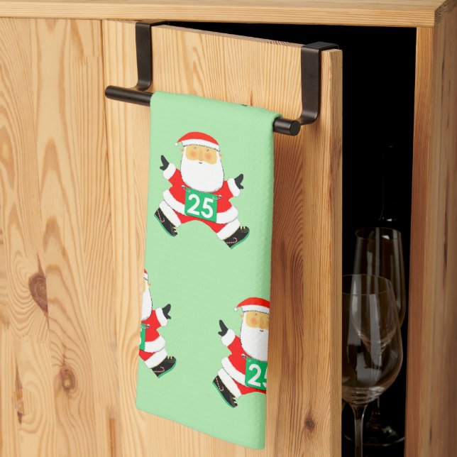 Creative Running Holiday Gift Tea Towel (Thirds Fold)