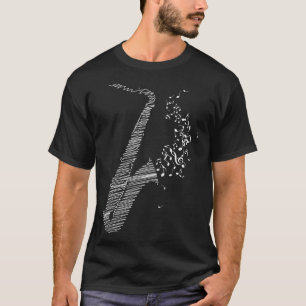 Creative Saxophone Art White T-Shirt