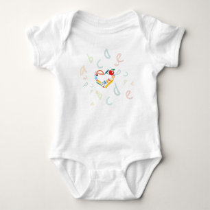 Creative School Bus Made of School Supplies Baby Bodysuit