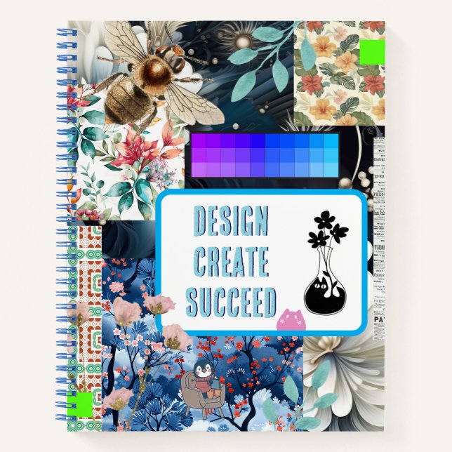 Creative Scrapbook Style Cover Notebook (Front)