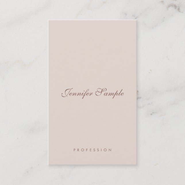 Creative Script Modern Professional Clean Template Business Card (Front)