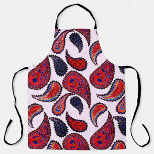 Creative seamless pattern with hand drawn paisley  apron