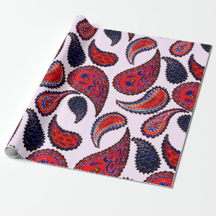 Creative seamless pattern with hand drawn paisley wrapping paper