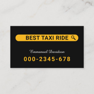 Creative Search Your Taxi Service Business Card