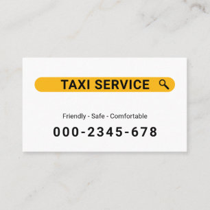 Creative Search Your Taxi Service Business Card