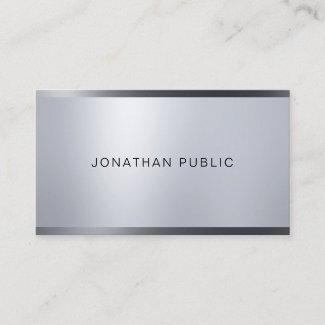Creative Silver Look Lights Professional Modern Business Card (Front)