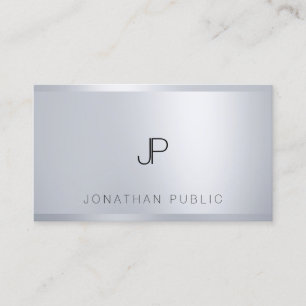 Creative Silver Template Elegant Monogram Modern Business Card