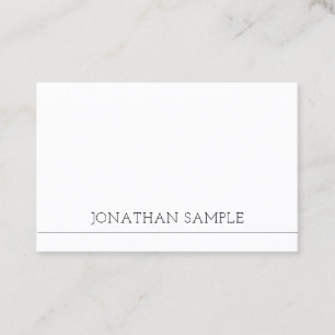 Creative Simple Design Modern Trendy Luxury Plain Business Card