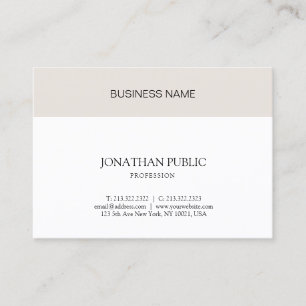 Creative Simple Design Professional Chic Plain Business Card