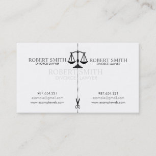 Creative simple divorce lawyer business card