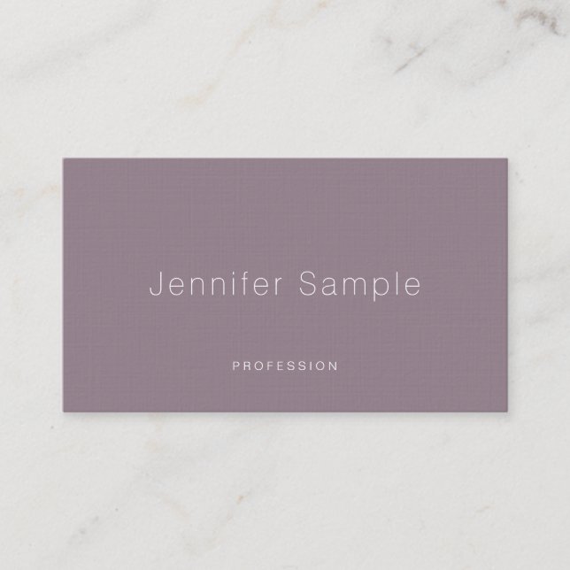 Creative Simple Modern Plain Luxury Professional Business Card (Front)