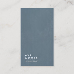 Creative Simple Plain Blue Grey Trendy Consultant Business Card