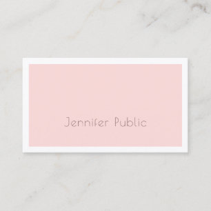 Creative Simple Plain Blush Pink Luxury Modern Business Card