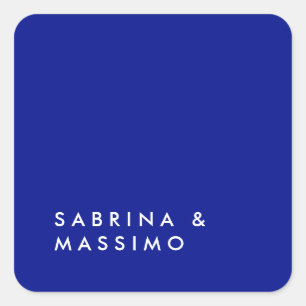 Creative Simple Plain Phthalo Blue Trendy Square Sticker