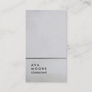 Creative Simple Plain Silver Grey Trend Consultant Business Card
