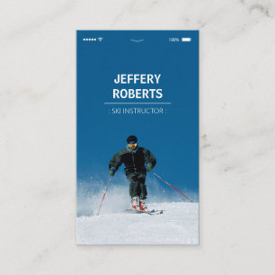 Creative Skiing Ski Coach Instructor Business Card