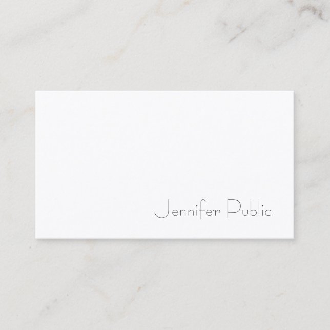 Creative Sleek Graphic Design Modern Elegant Plain Business Card (Front)