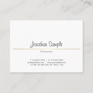 Creative Smart Design Gold Plain Luxury Trendy Business Card