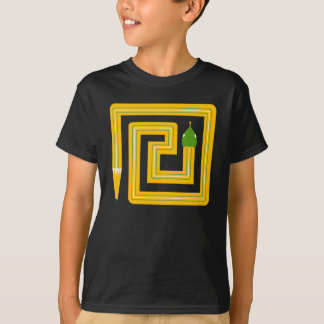 Creative Snake Shape Flat Design Unique Illustrati T-Shirt