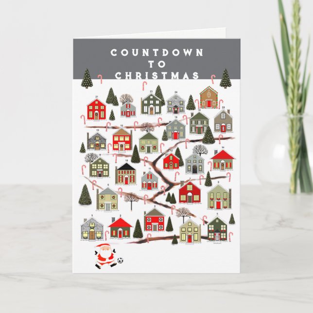 Creative Soccer Christmas Holiday Card (Front)