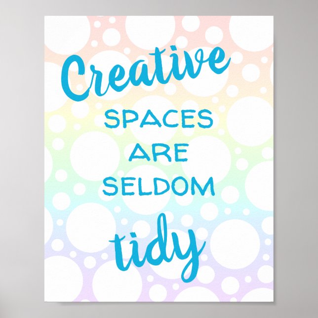 Creative Spaces are Seldom Tidy Poster (Front)