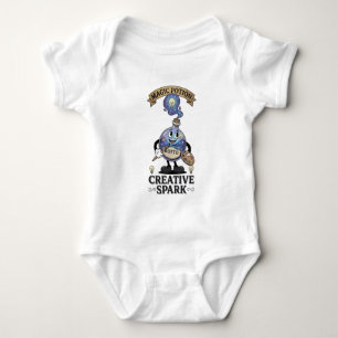 Creative Spark Magic Potion Retro Artist Mascot Baby Bodysuit