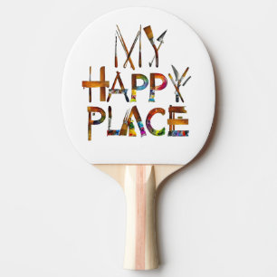 "Creative Spin – My Happy Place Artist Paddle" Ping Pong Paddle
