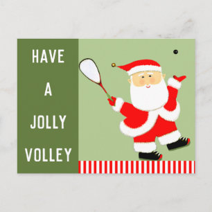 Creative Squash Player Christmas Holiday Postcard