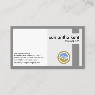 Creative Stylish Box Frame Founder CEO Business Card