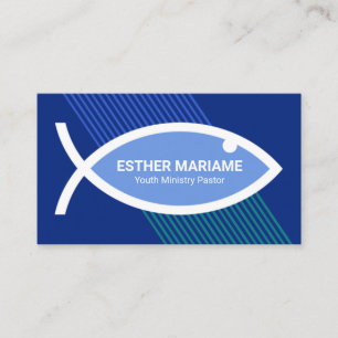 Creative Stylish Christian Ichthus Fish Ministry Business Card