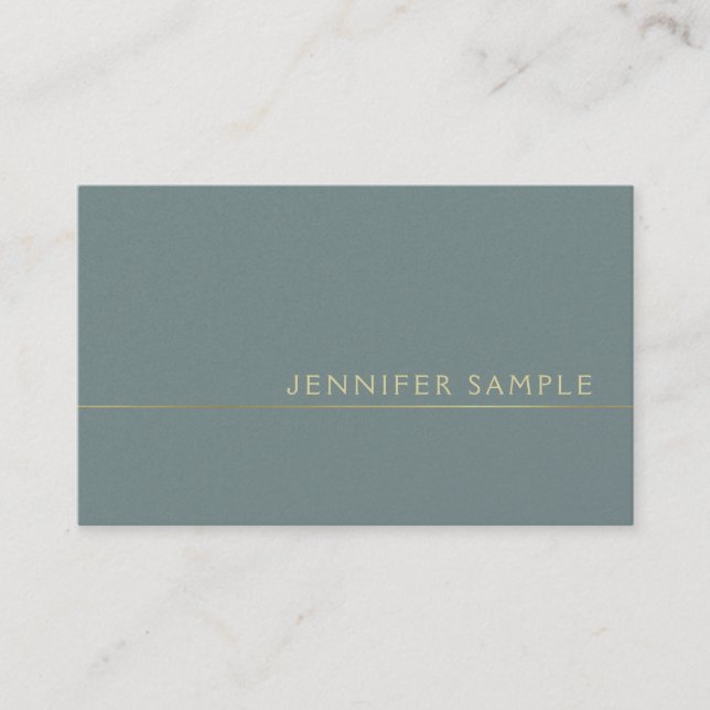 Creative Stylish Trendy Pearl Finish Modern Luxe Business Card (Front)