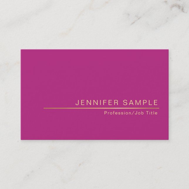 Creative Stylish Trendy Silk Finish Modern Luxury Business Card (Front)