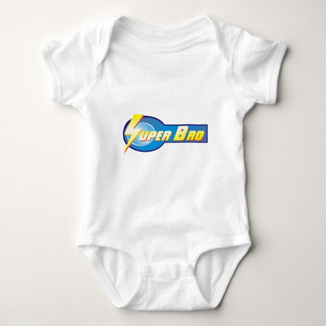 Creative Super Brother Design Baby Bodysuit (Front)