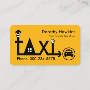Creative Taxi Route Drive Direction Business Card