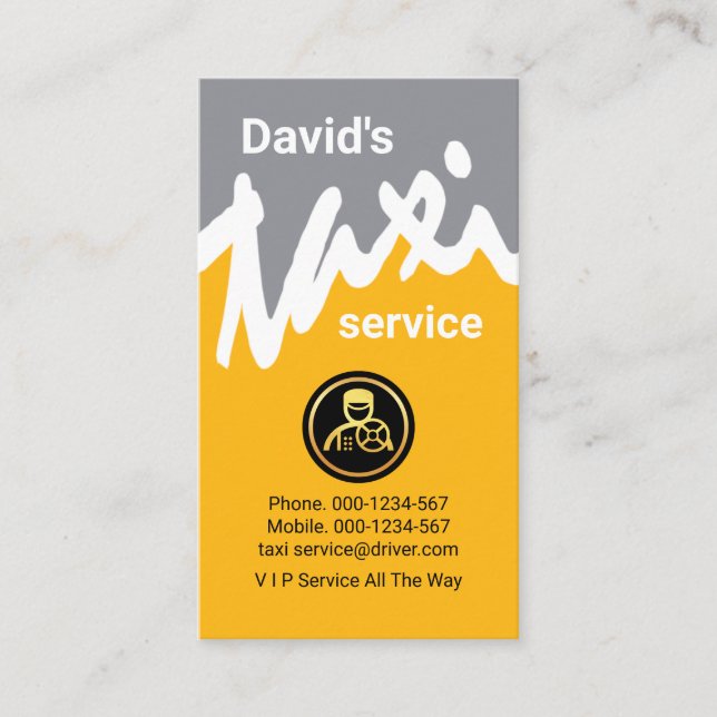 Creative Taxi Wave Cab Driver Business Card (Front)
