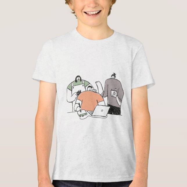 Creative Teamwork – Where Ideas, Coffee & Collabor Tri-Blend Shirt (Front)