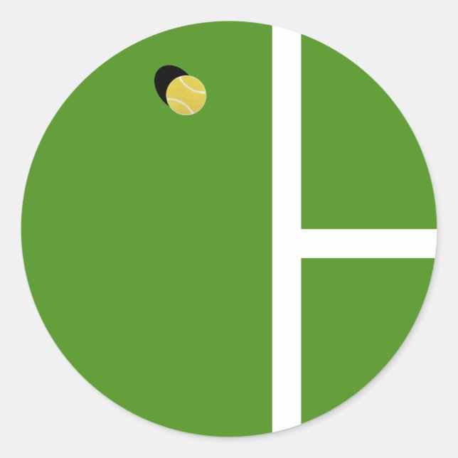Creative Tennis Classic Round Sticker (Front)
